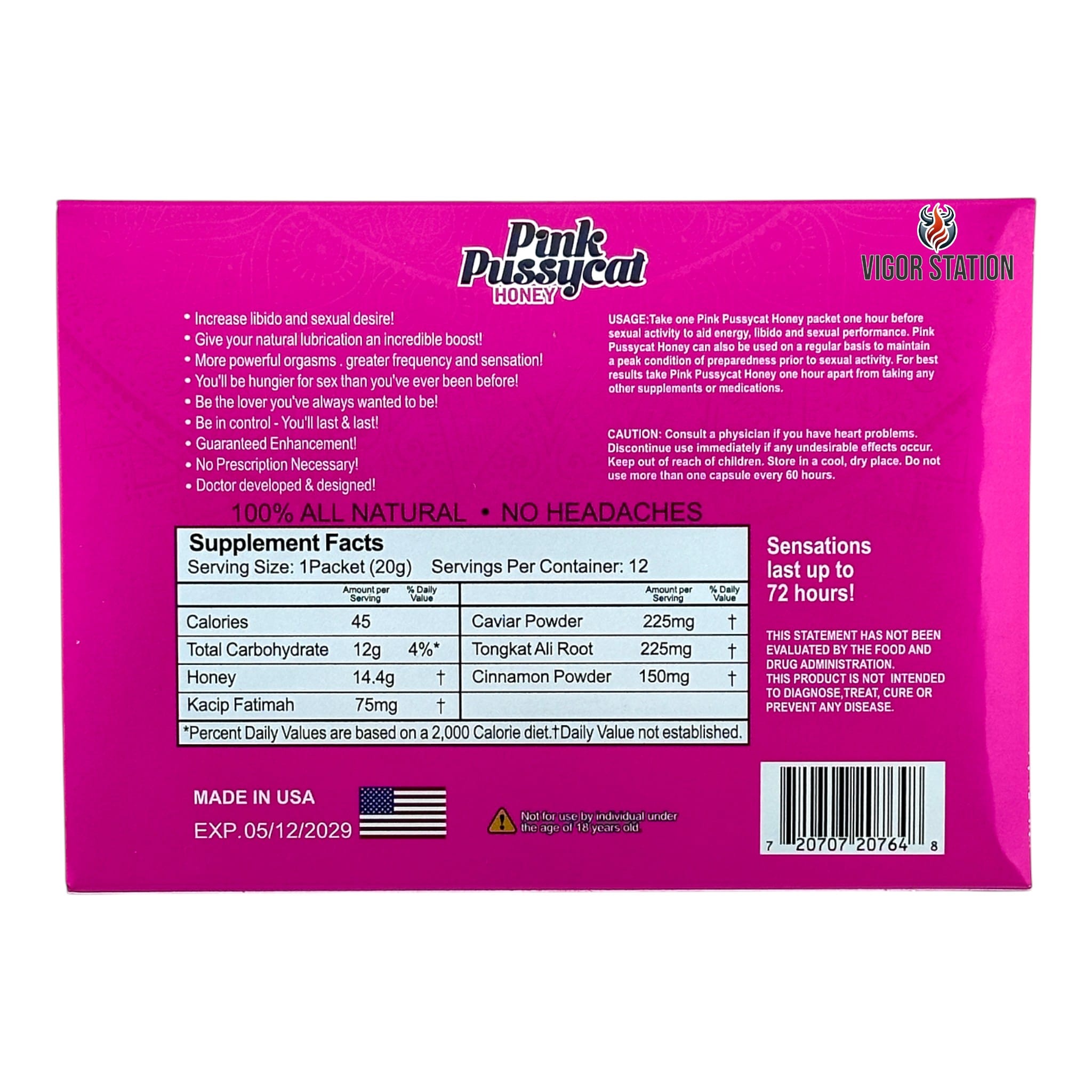 Pink Pussycat Honey – 12 Sachets (20g each) 6 Pink Pussycat Honey – 12 Sachets (20g each) - Image 6