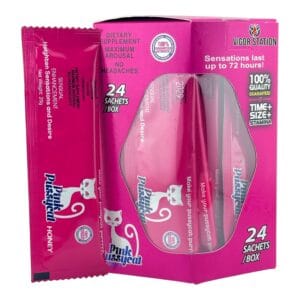 Box Of Pink Pussycat Honey 24 Sachets Vigor Station