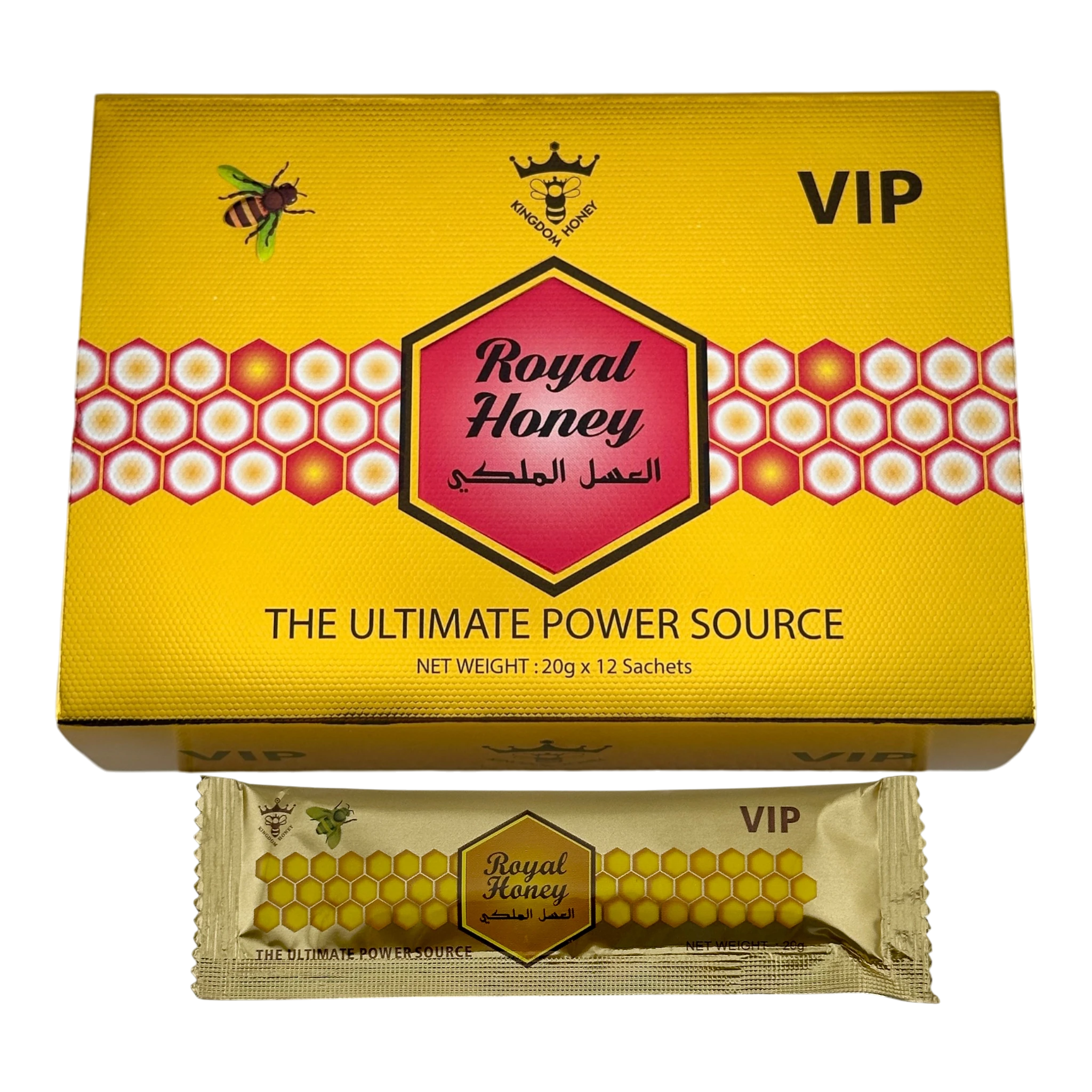 Royal Honey Packs – 12 Sachets (20g each) 1 Box of Royal Honey 12 Pack