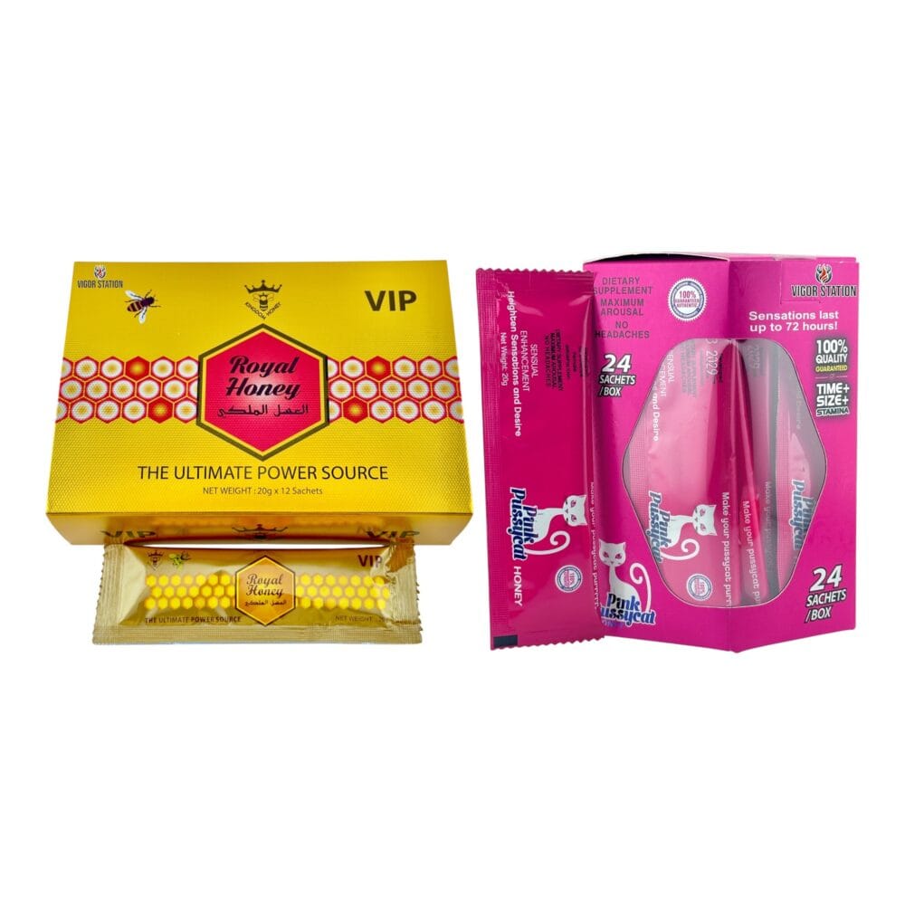 Home 5 Boxes of Royal Honey & Pink Pussycat - 36 Sachets Vigor Station