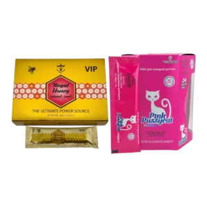 Boxes of Royal Honey & Pink Pussycat combo pack
