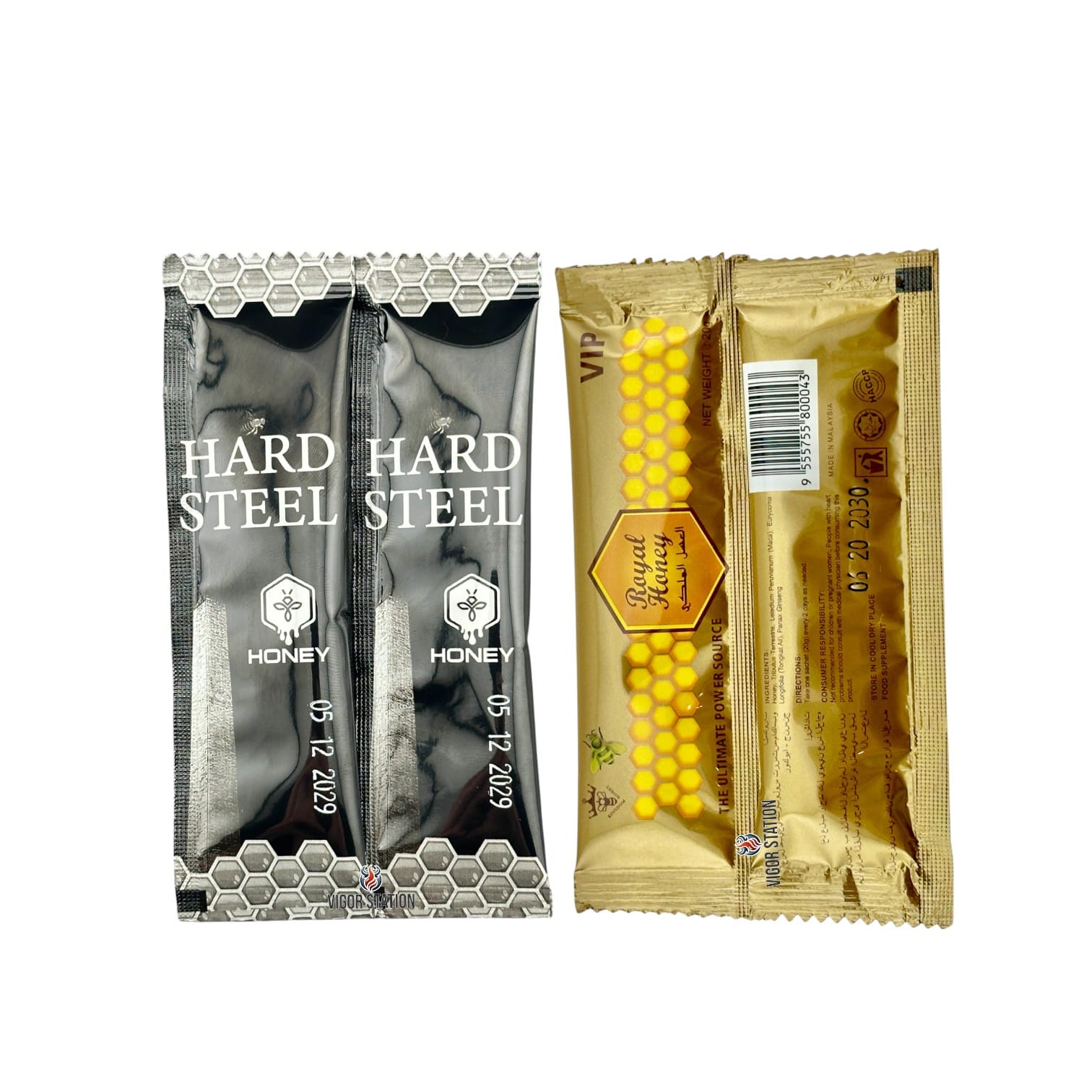 Royal Honey & Hard Steel Combo Pack 4 Sachets of Royal & Hard Steel Honey Combo Pack
