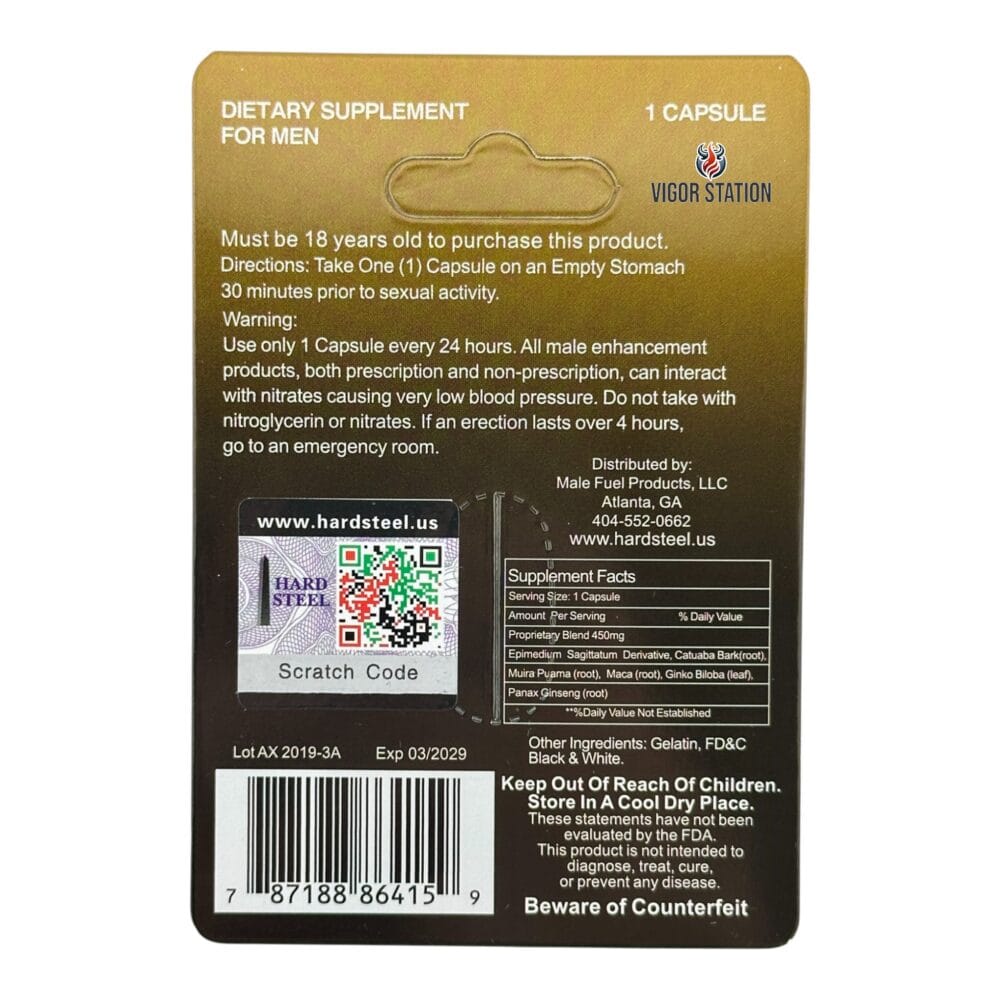 Hard Steel Plus Pill - Vigor Station 2