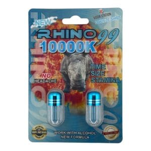 Rhino 99 10000K Twin Pack 2 Pills – Male Enhancement