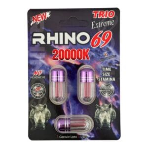 Rhino 69 Extreme 20000K Trio Pack 3 Pills – Male Enhancement