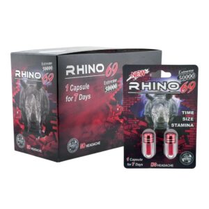 Rhino 69 50000K Pills Twin Pack – Box of 24 (48 Pills) - Vigor Station