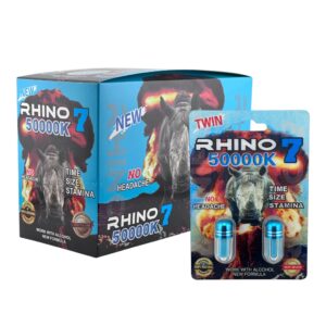 Rhino 7 50000K Pills Twin Pack – Box of 24 (48 Pills) - Vigor Station